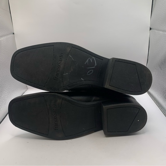 Franco Sarto Caleb Leather Booties square toe size 9M black leather mid ankle - Picture 9 of 9